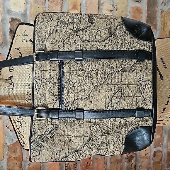 Patricia Nash Large Map Tote Shoulder bag purse - Picture 4 of 12